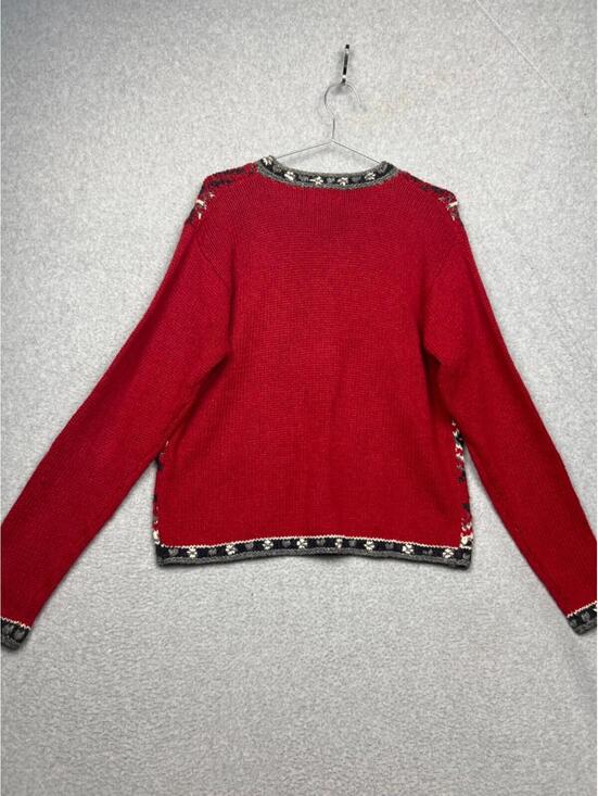 Vintage Paul Harris Womens Wool Knit Cardigan Sweater M Fair Isle Grannycore - Picture 2 of 9